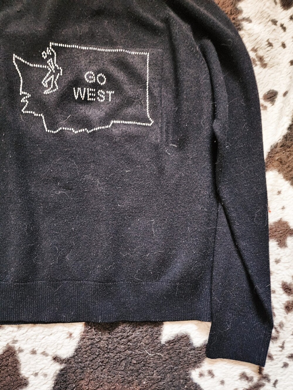 WOMEN'S 80'S/90'S SWEATER - BLACK - Picture 2 of 5